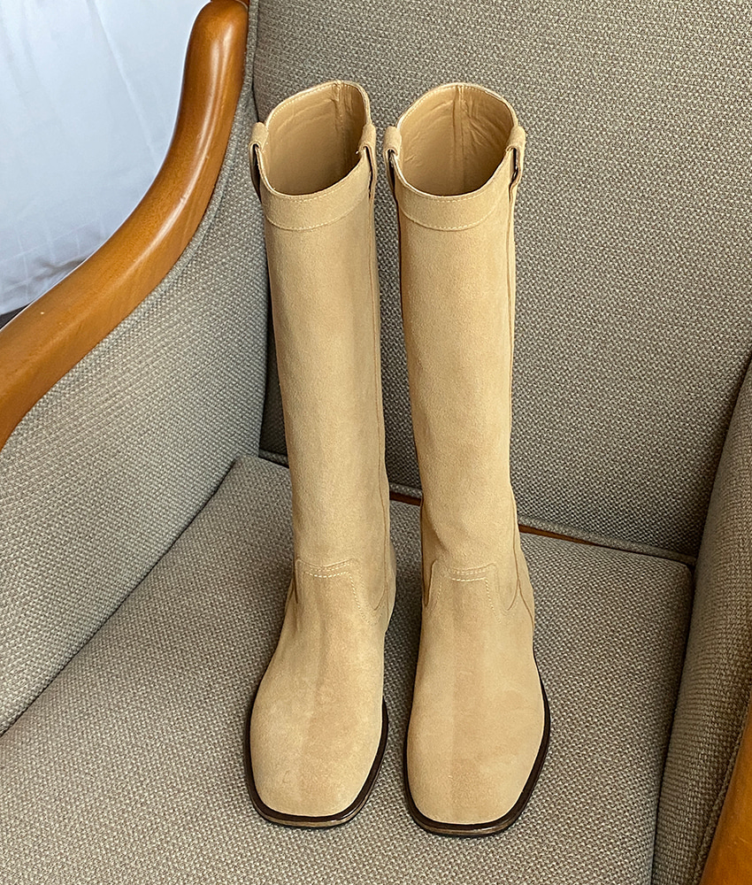 (7 days) Real Suede Long Boots 2 colors!