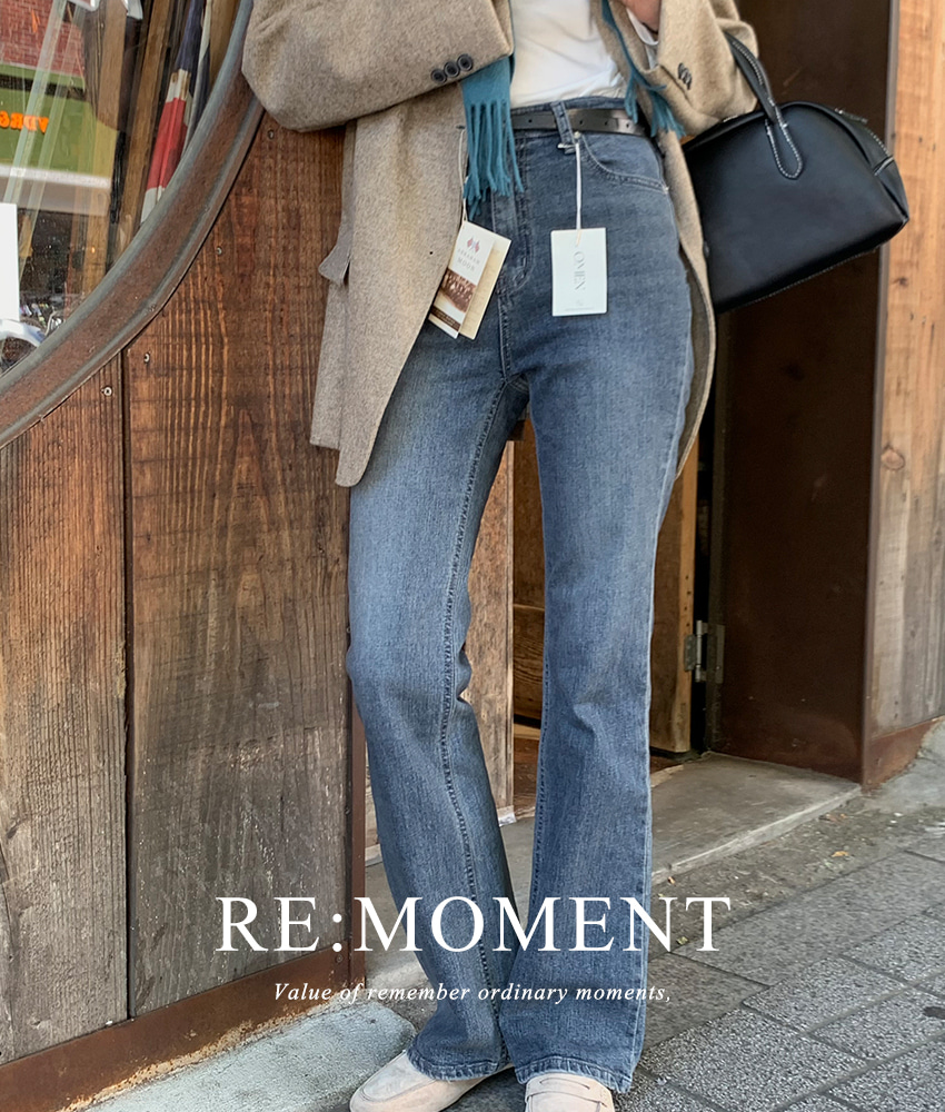 (Same-day delivery) [RE:MOMENT/Same-day delivery] Signature Slim Bootcut Ash Blue Denim Pants