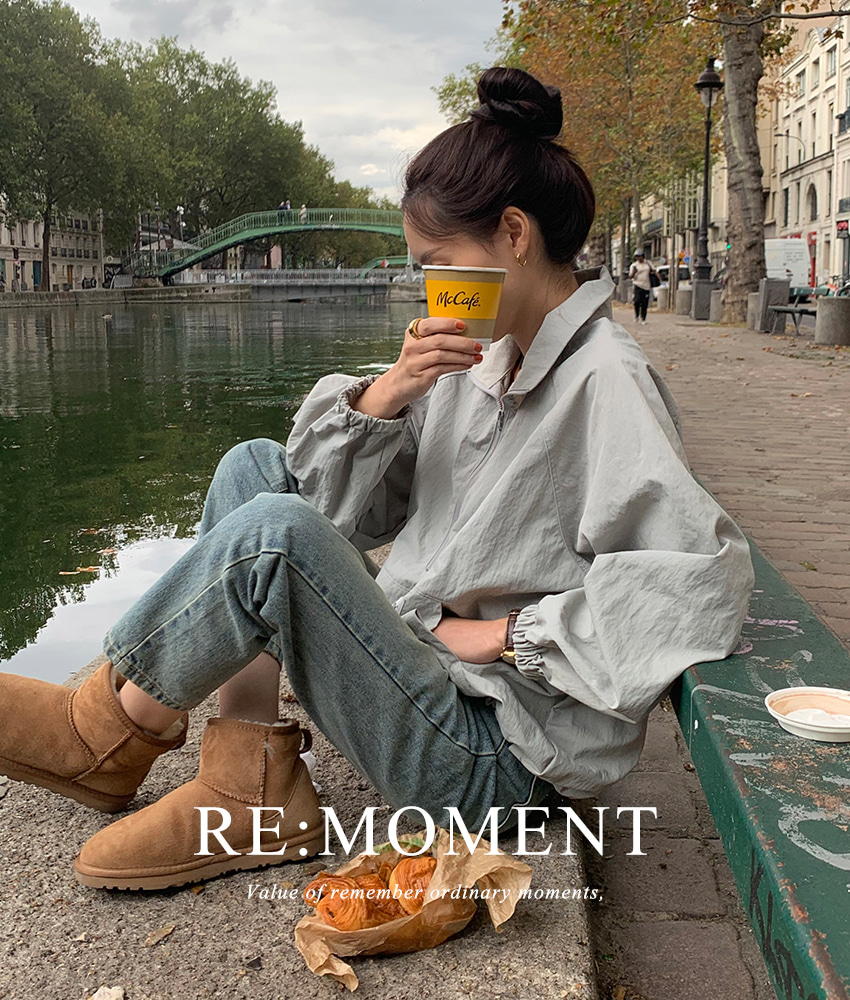 [RE:MOMENT/Sent to beige] Made. More semi-zip up anorak 3 colors!