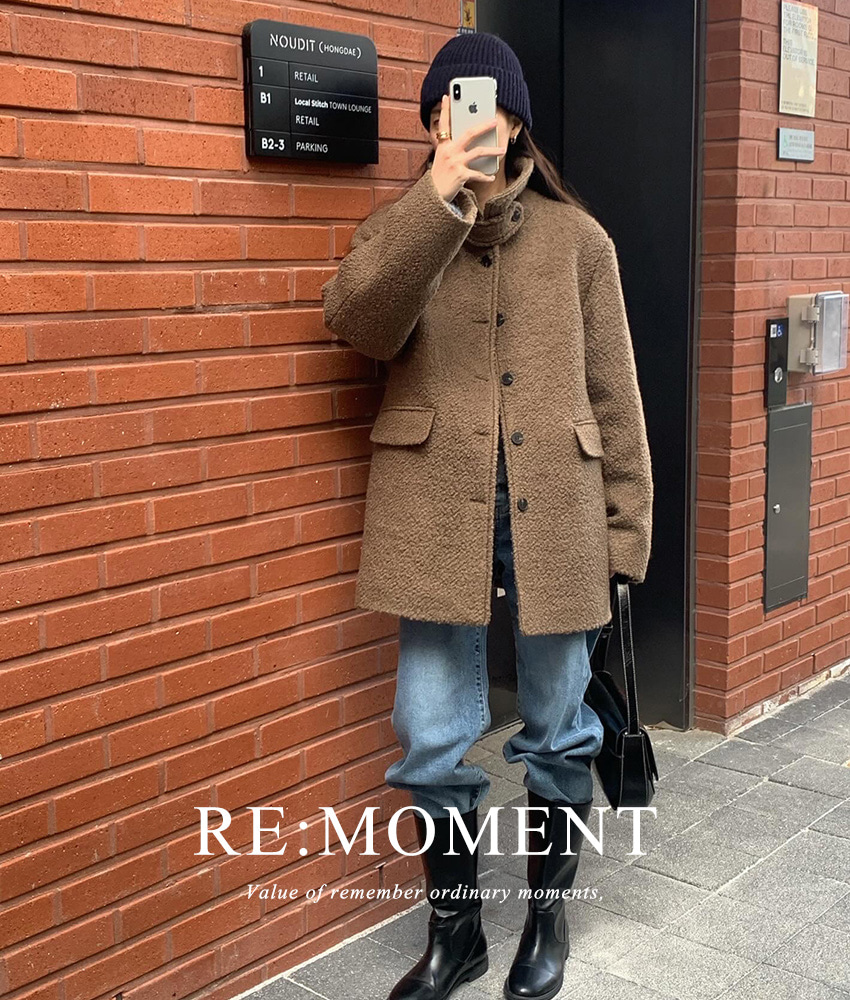 [RE:MOMENT/Same-day delivery] Made. Manton Bookle Half Coat 2 colors!