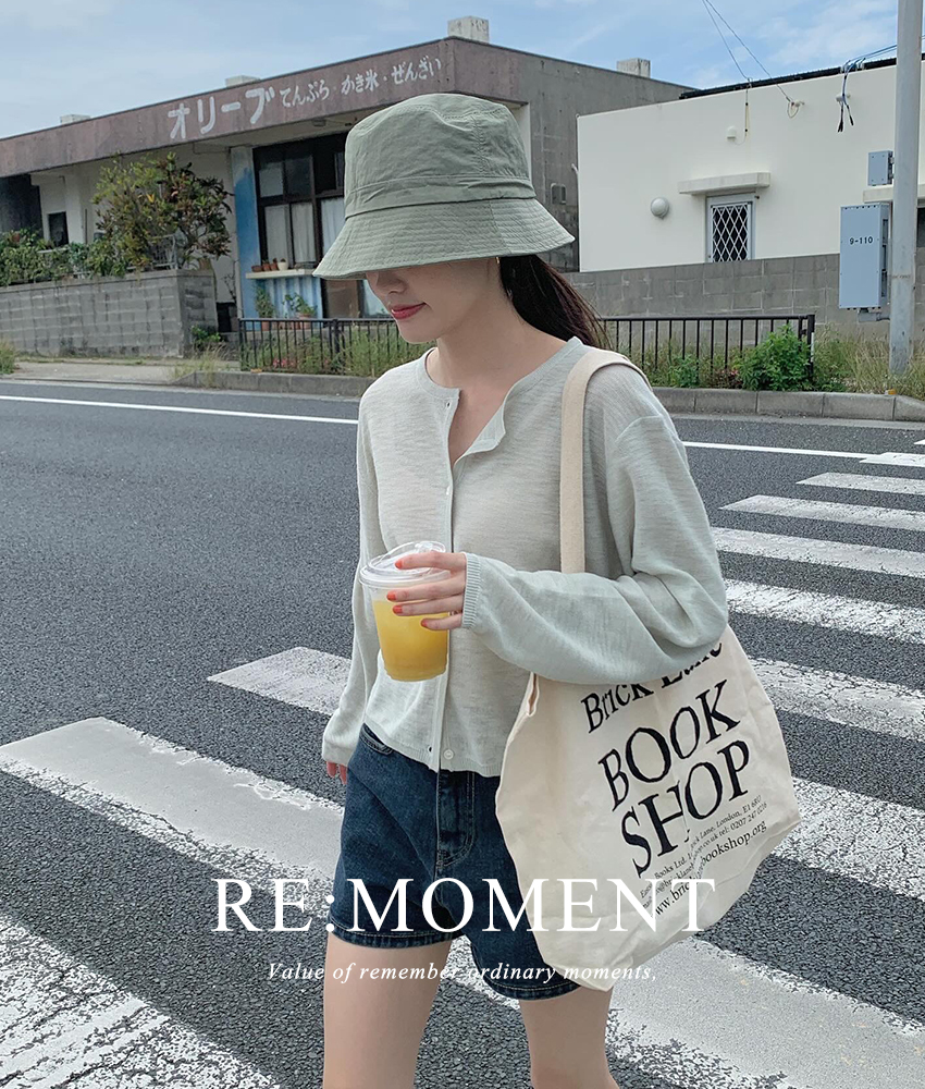 [RE:MOMENT/面霜 当天发送] made.is 亚麻 圆领 开襟毛衫 3color!