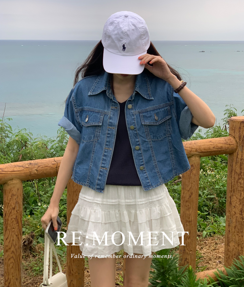 [RE:MOMENT/Same-day delivery] Made. TOBE Short-sleeved denim jacket 2 colors!