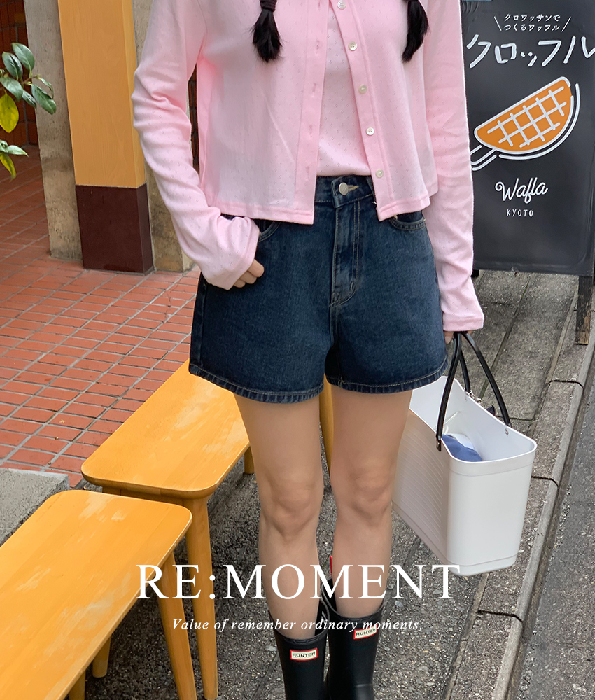 [RE:MOMENT/Same-day delivery] Made. Weather denim shorts Navy blue 2 colors!