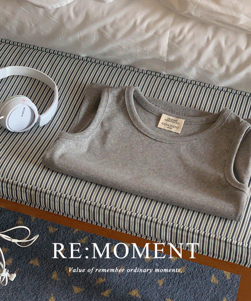 [RE:MOMENT/ Same-day delivery except for light beige, gray, and green] Made. Fore ribbed sleeveless 6 colors!