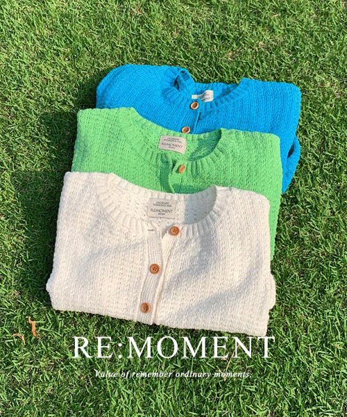[RE:MOMENT/Sent on the same day of green] Made. Sloey Puff Short-Sleeved Cardigan 3 colors!