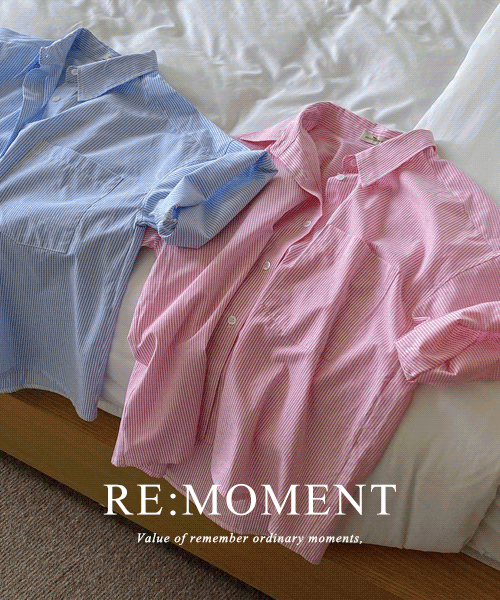 [RE:MOMENT/Same-day delivery] made. (Striver.) Semi-crop Boy Fit Short-Sleeved Shirt 2 colors!