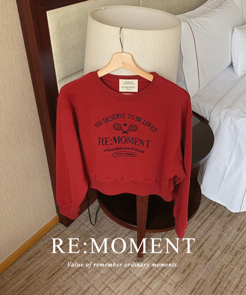 [RE:MOMENT] made. 테드 크롭 맨투맨 3color!