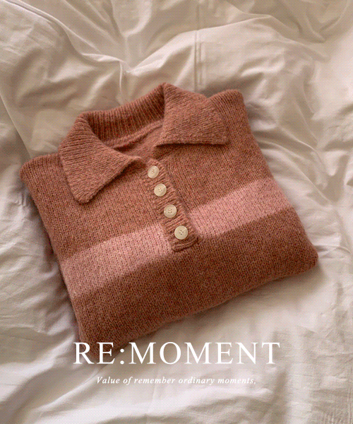 (Over 1500 copies!) [RE:MOMENT/Sent same day except ivory] Made. Ralph Cara Stripe Knitwear 4 colors!