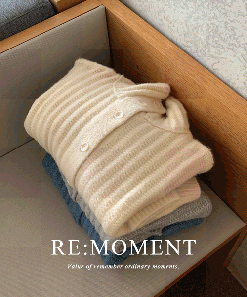[RE:MOMENT/Cream, same-day delivery of beige] Made. Had pullover high-neck cardigan 4 colors!