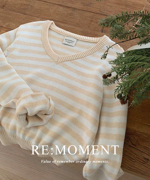 [RE:MOMENT/Same-day delivery] Made. Ed Cotton Stripe Knit 3 colors!