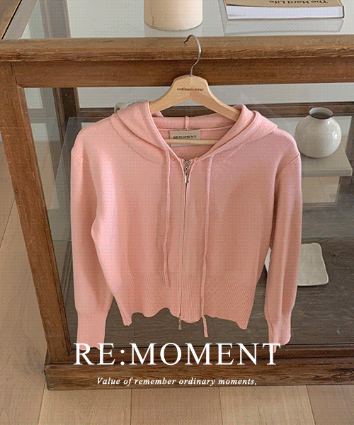 [RE:Moment/Pink will be sent on the same day] Made. Forming knit hooded zip-up 3 colors!