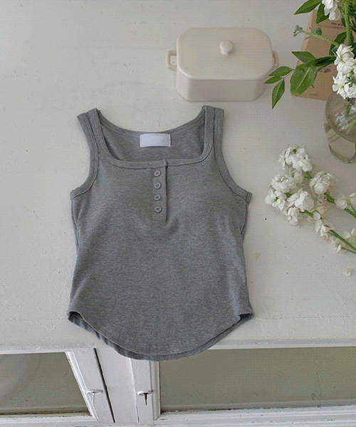 Don&#039;t button ribbed cap sleeveless 3 colors!