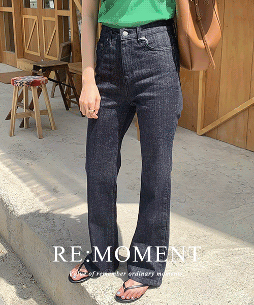 (First-come-first-served!) [RE:MOMENT/m excluded same-day delivery] Signature Non-fade Original Vibe Slim Bootcut Denim