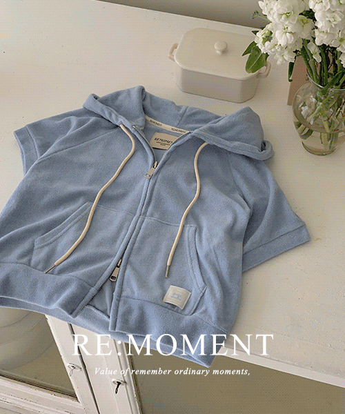 [RE:MOMENT / Same-day delivery except for cream yellow] Made. Mabby Terry Hooded Zip-Up 3 colors!