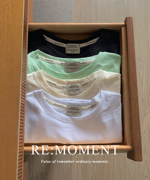 [RE:MOMENT/Sent on the same day except for white] made. LEAD SUPIMA Cotton Short-Sleeved T-shirt 4 colors!