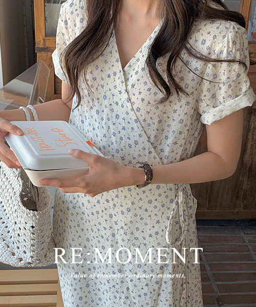 (7% discount until Wednesday, 6 p.m.) [RE:MOMENT/Same-day delivery] made. Dayna Flower Wrap Dress