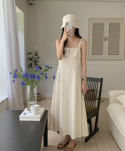 [Abelle] 喇叭式 长款 连衣裙 2color!