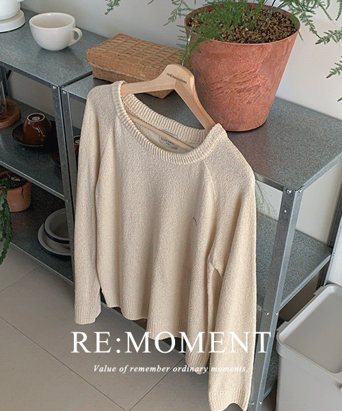 (7% discount until Wednesday 6 p.m.) [RE:MOMENT/Same-day delivery] made.Mono light cotton knitwear 3 colors!