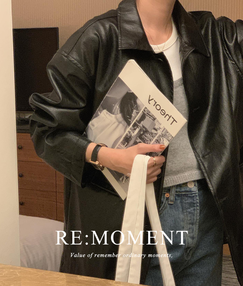 (Over 3000!) [RE:MOMENT/Same-day delivery] made. Berlin half leather jacket 2 colors!