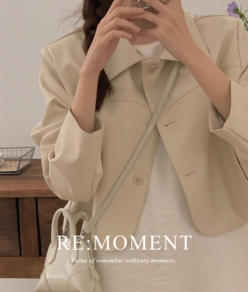 [RE:MOMENT/Sent on the same day] Made. Fail Vegan Leather Cropped Jacket 2 colors!