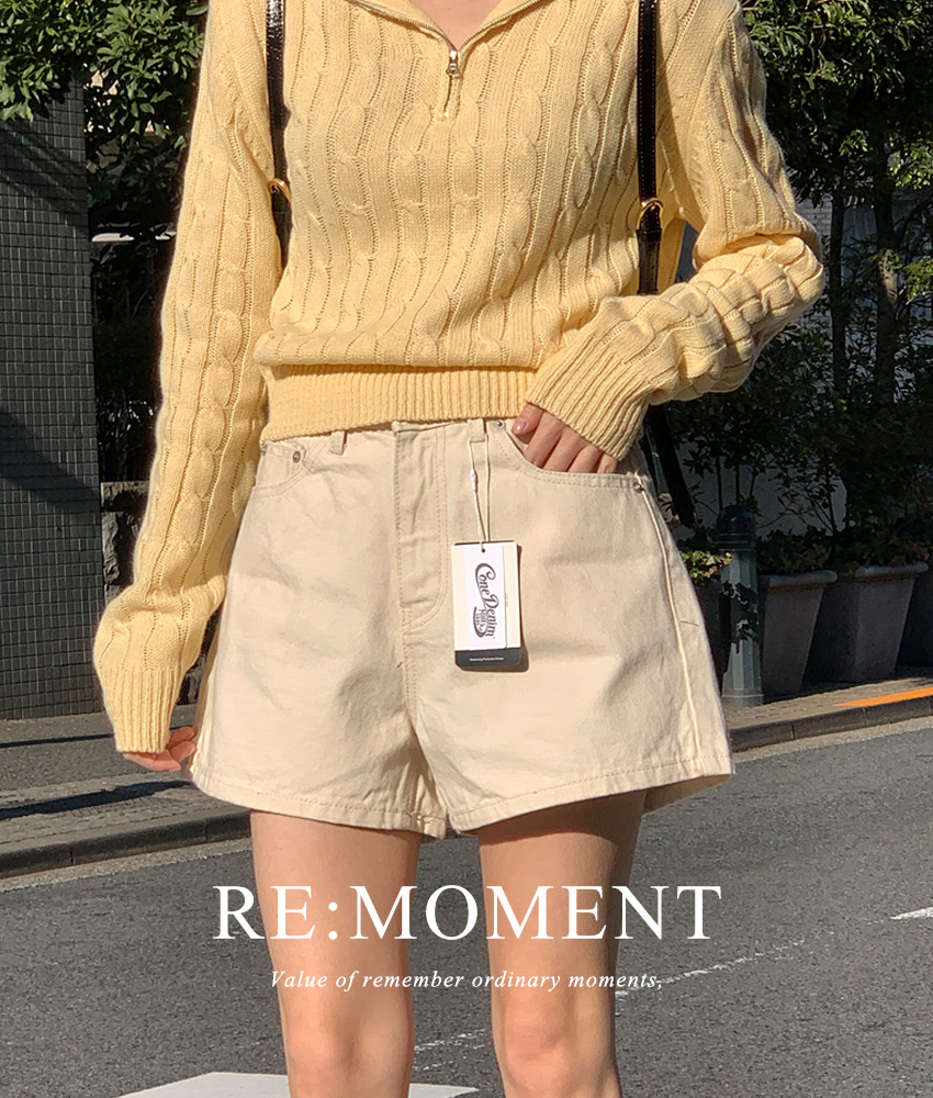 [RE:MOMENT/s Same-day delivery] Made. Con natural short denim