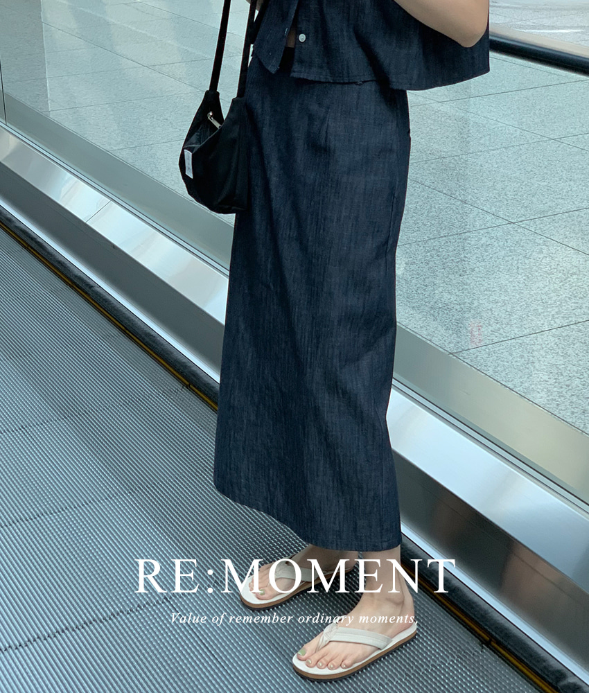 [RE:MOMENT] made. Benny non-fade raw material skirt