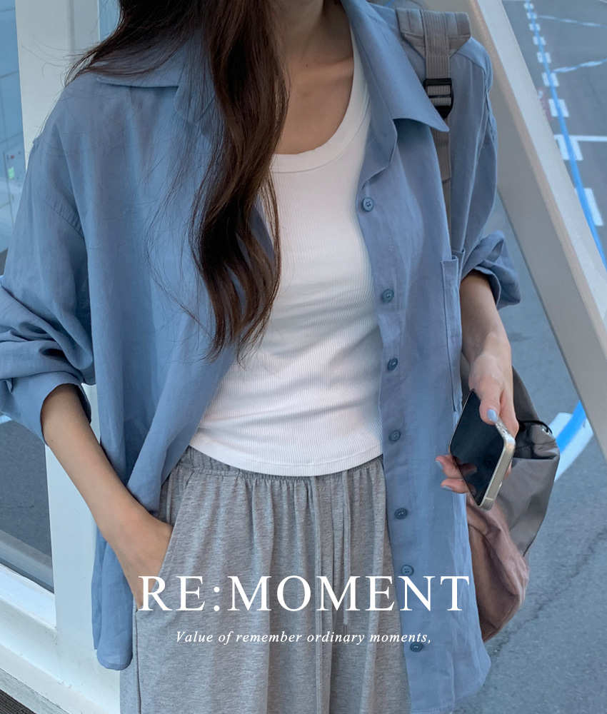 [RE:MOMENT/Sent on the same day except navy] Made. Rudy linen shirt 4 colors!