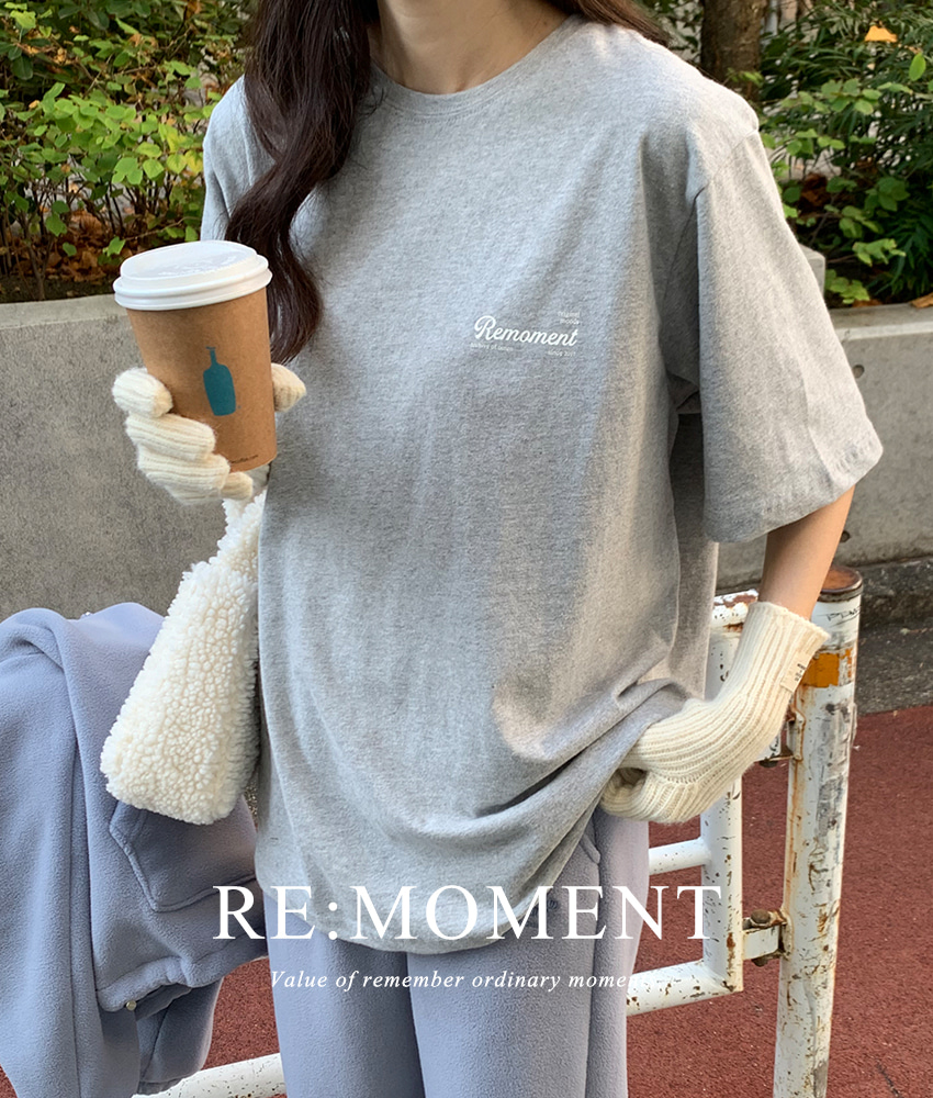 [RE:MOMENT/Same-day delivery] made. Rear loose fit napping short-sleeved T-shirt in 3 colors!