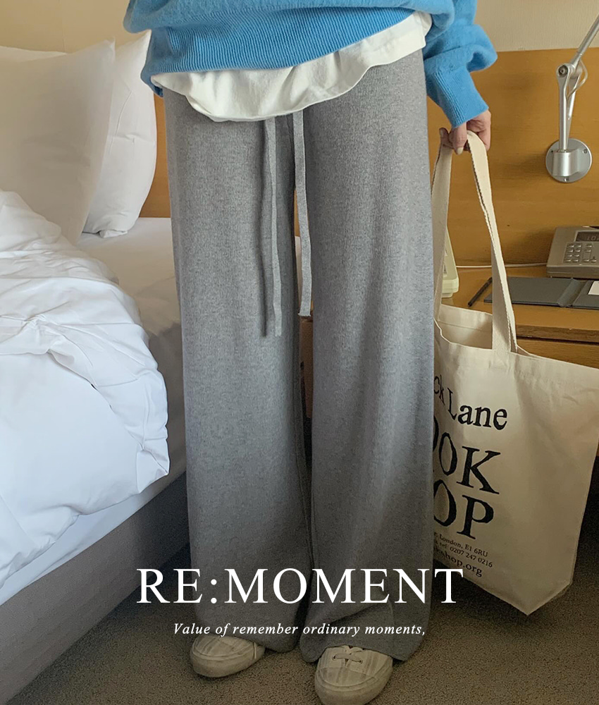 [RE:MOMENT/Same-day delivery except beige] Made. Spring wide knit pants 4 colors!