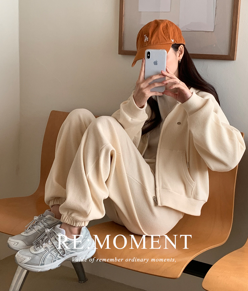 [RE:MOMENT/当日発送] made. ネフワッフルフードジップアップ4color!