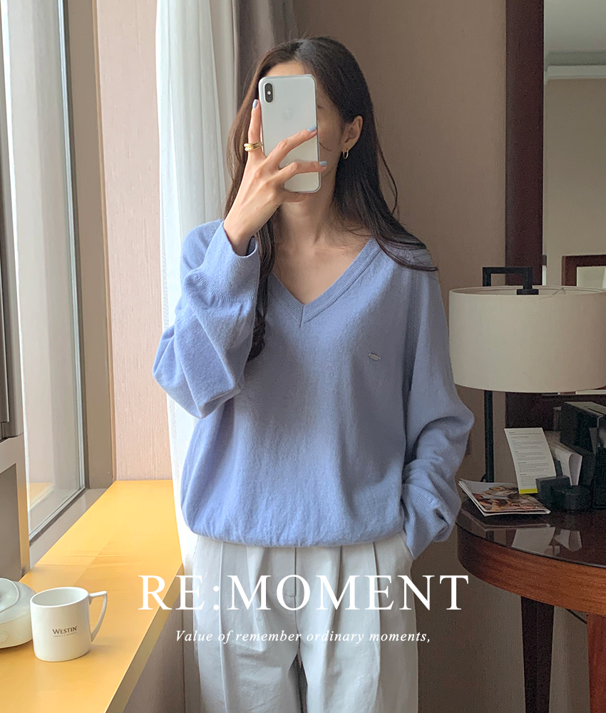 [RE:MOMENT/Same-day delivery] made. Rubin&#039;s V-neck cashmere knitwear 4 colors!