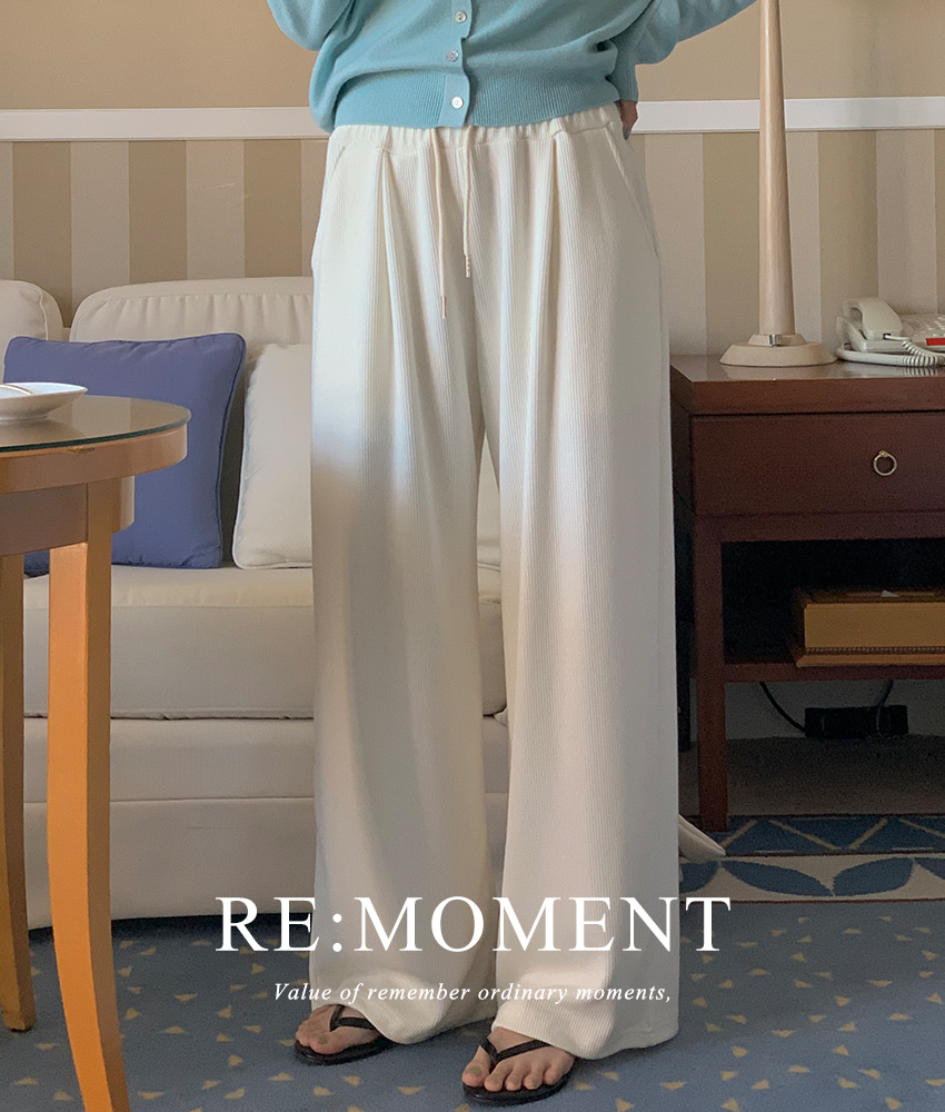 [RE:MOMENT/Sent on the same day except for ivory and gray] Made. TOEF Wide V-neck Pants 4 colors!