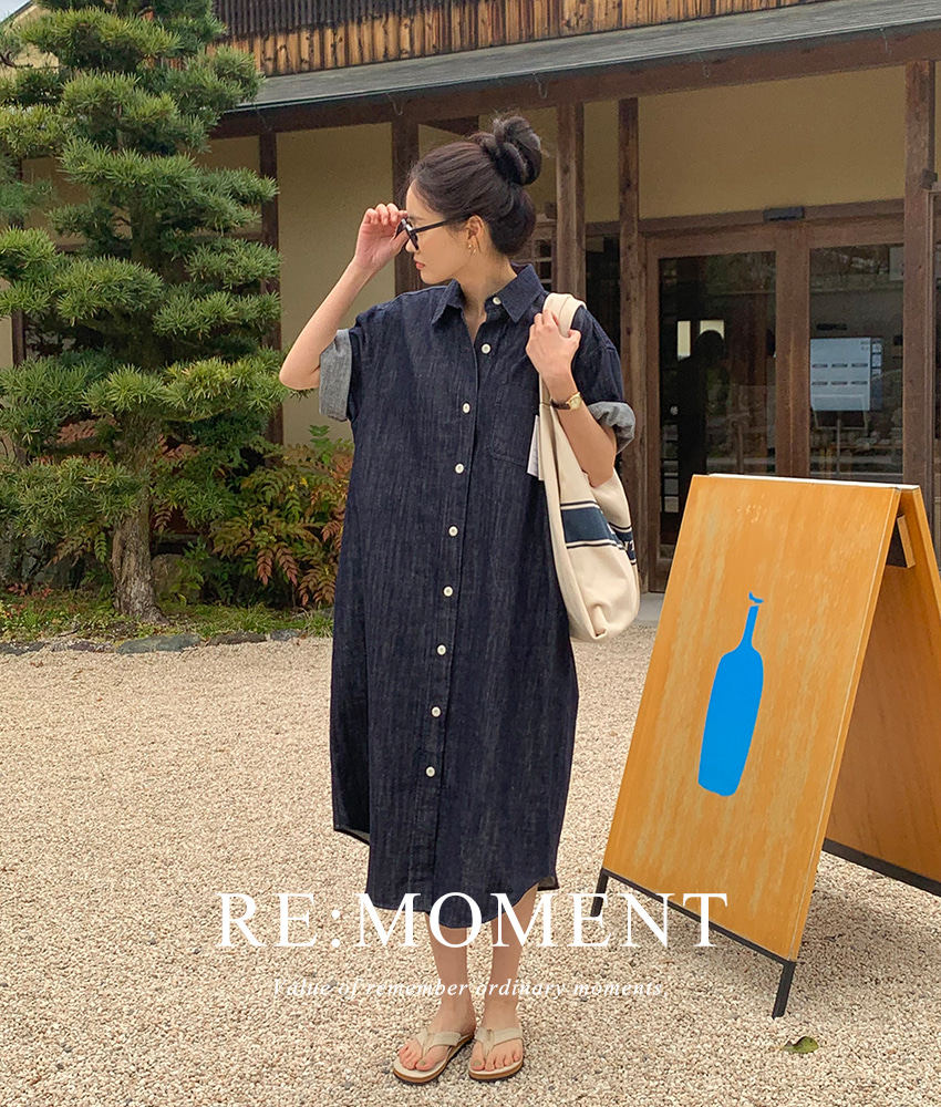[RE:MOMENT / Over 10 days] Made. Indie denim long dress 4 colors!