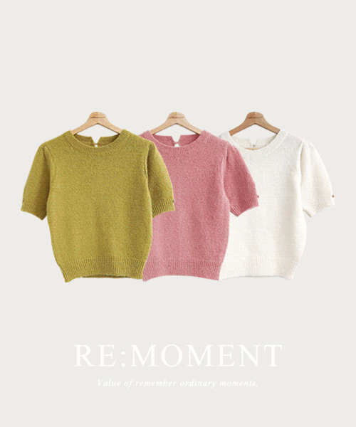 (1000 pieces!) [RE:MOMENT/Sent on the day of pink] Made. Bubble Half Puff Knit 3 colors!