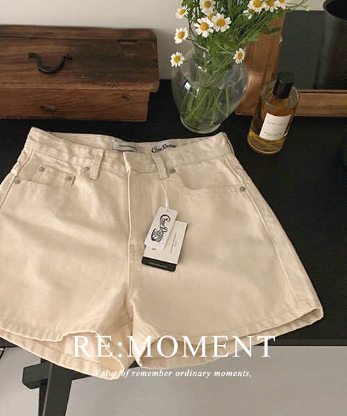 [RE:Moment/m Same-day delivery] Made. Con natural short denim