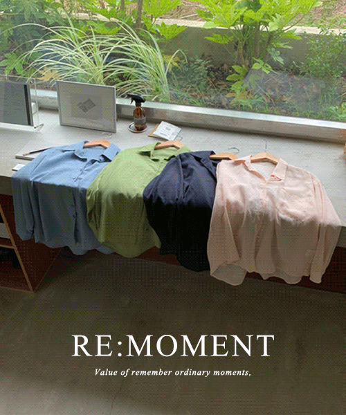 [RE:MOMENT/Sent on the same day except navy] Made. Rudy linen shirt 4 colors!