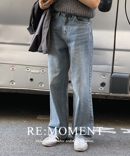 [Re:MOMENT/L excluded same-day delivery] Made. Blue Gracie Wide Denim.
