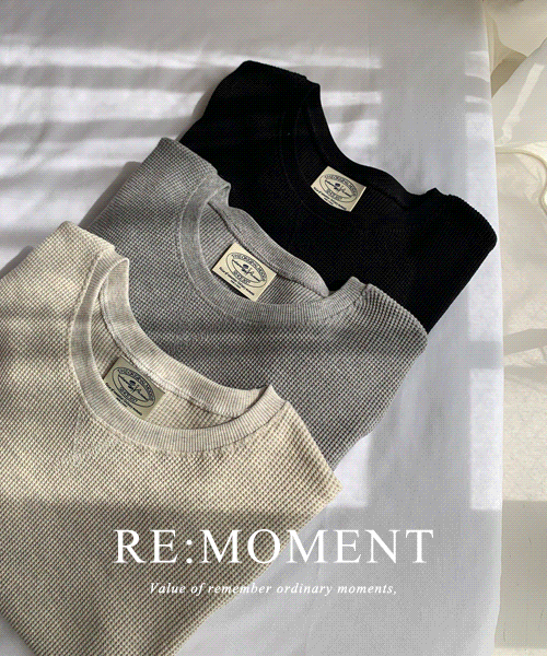 [RE:MOMENT/当日発送] made. デア クロップ ワッフルティー 3color!