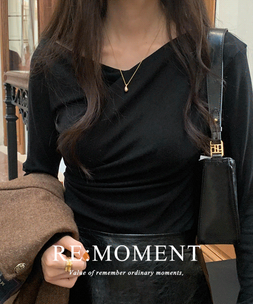 [RE:MOMENT/Mint delivered on the same day] Made. Rael Boat Neck Drape T-shirt in 3 colors!