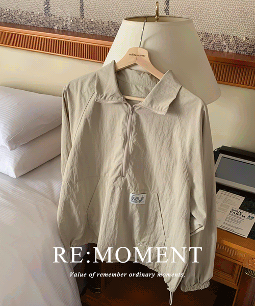 [RE:MOMENT/Sent to beige] Made. More semi-zip up anorak 3 colors!