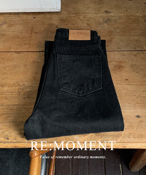 [Same-day delivery excluding RE:MOMENT/L] made. Earth semi-wide black blue denim