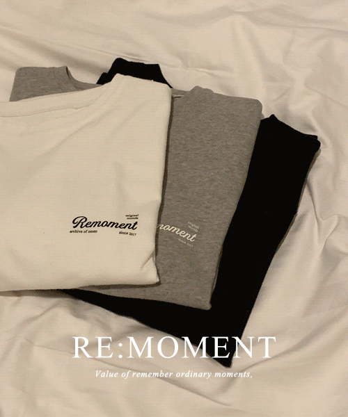 [RE:MOMENT/Same-day delivery] made. Rear loose fit napping short-sleeved T-shirt in 3 colors!