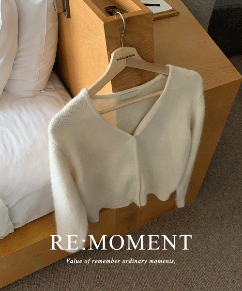 [RE:MOMENT / Same-day delivery without ivory] Made. Angora V-neck cardigan 3 colors!