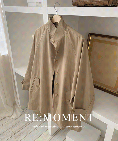[RE:MOMENT/Same-day delivery] Made. Mime High Neck Single Half Trench 2 colors!