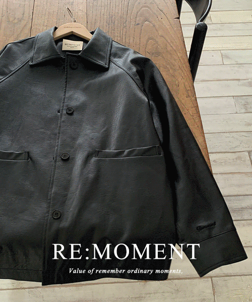[RE:MOMENT/Same-day delivery] Made. Noted Half Leather Jacket 2 colors!