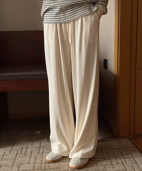 3 colors of toed banded wide pants!
