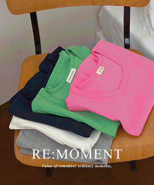 [RE:MOMENT/粉红色,绿色 当天发送] made. 方形 修身款 条纹T恤 5颜色!