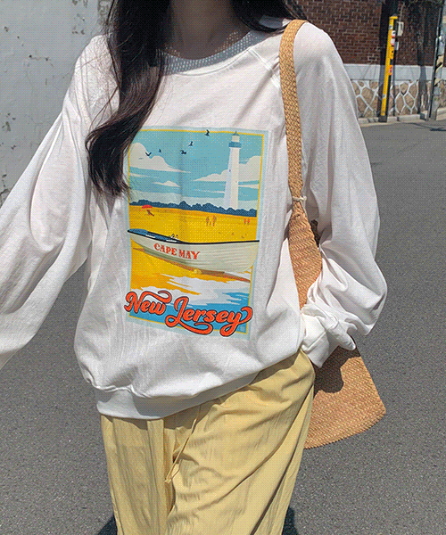 (7日所要)ディープ プリンティング マンツーマンTシャツ 2color!