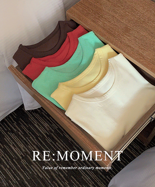 (7% discount until 6 p.m. on Saturday) [RE:MOMENT/Same-day delivery] made.Vine V-neck Single T-shirt 5 colors!